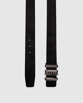Stefano Ricci Black suede belt N381SDC584U
