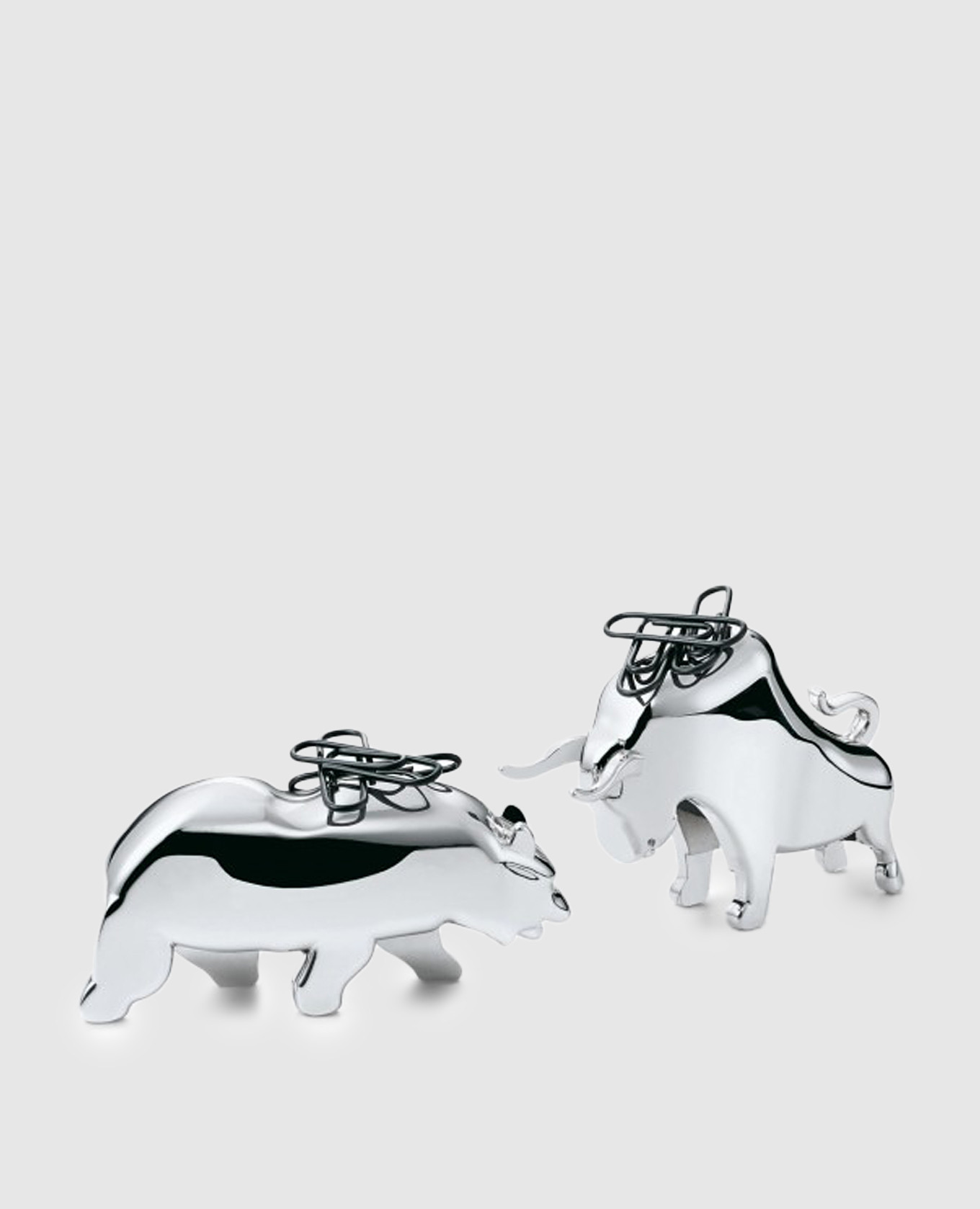 

BULL&BEAR paper clip holders Philippi, Silver