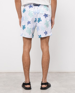 Vilebrequin Tortues Multicolores White Swim Shorts MOOEB536