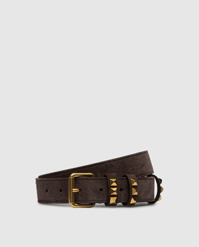 Valentino Flaneuse brown suede belt 8W2T0SV3SWU