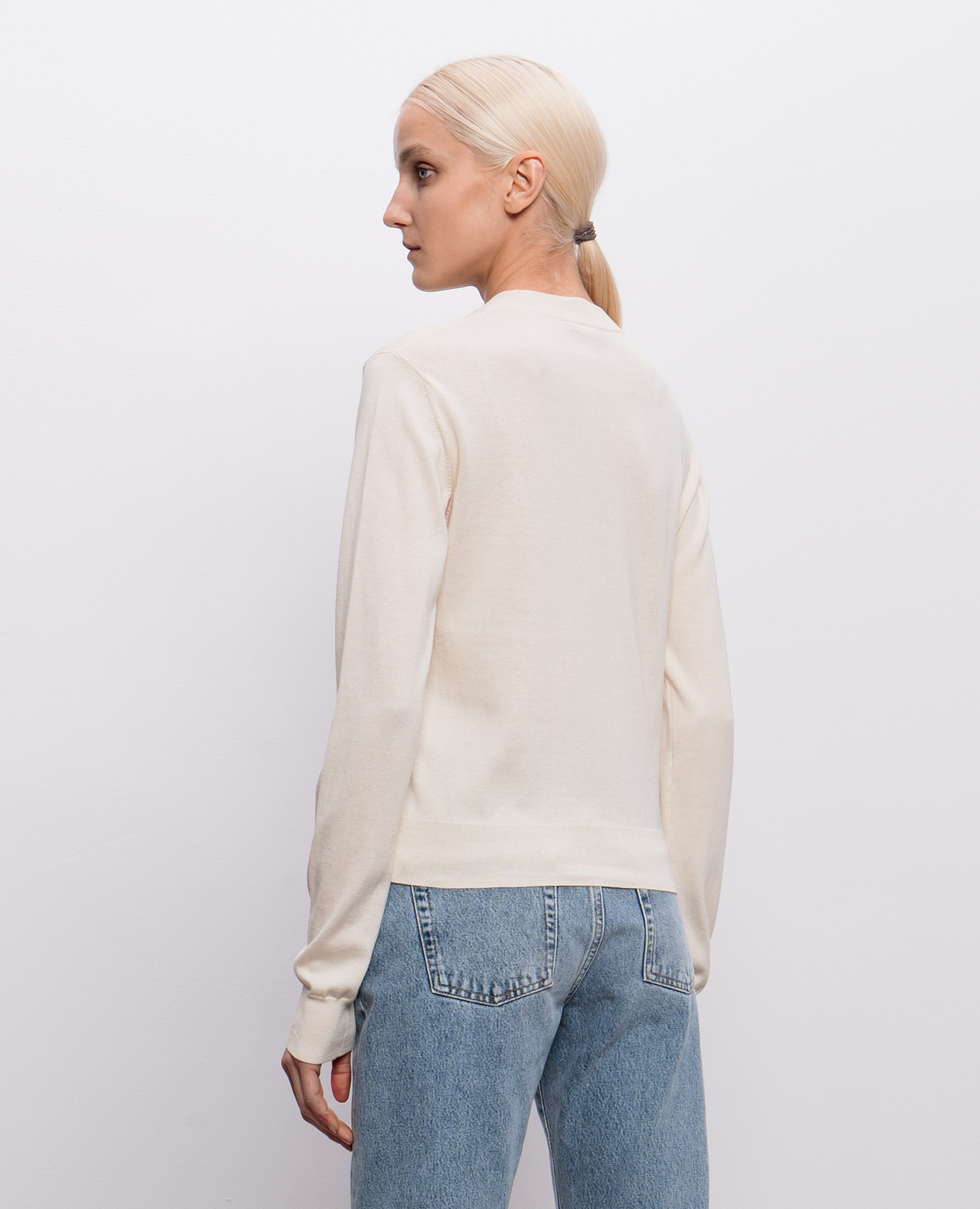 Beige cardigan with silk Balmain 4