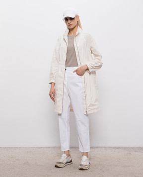 Peserico Beige parka with monil chain S2500006953