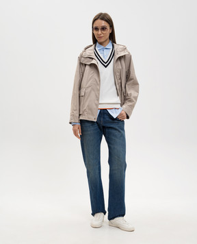 MooRER Beige windbreaker MARYANA MARYANAADS