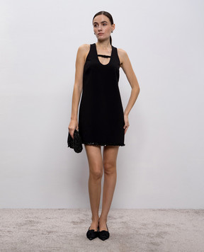Twinset Black mini dress with sequins 252TT2231