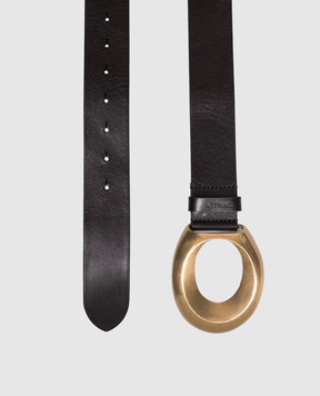 Twinset Black leather belt with logo 252TS5BBB