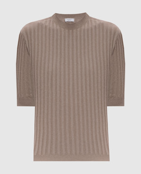 Peserico Beige ribbed top A99096F1809310