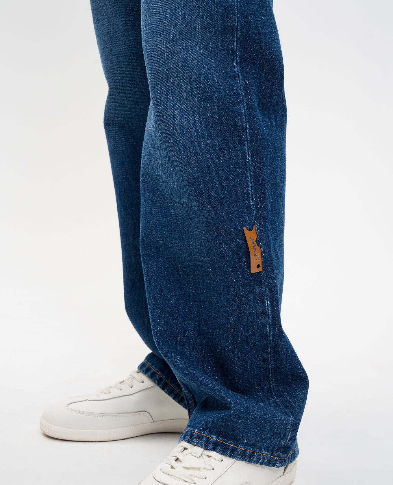 

Blue jeans with logo patch Off-White, Navy blue