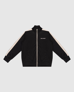 Palm Angels Children's black sports jacket with logo print PBBD002S26FAB001