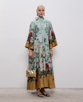 La DoubleJ Green printed silk maxi dress DRE0232SIL001ZOF06