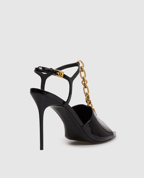 Balmain Black patent leather Sync sandals FN1UH154LPAT