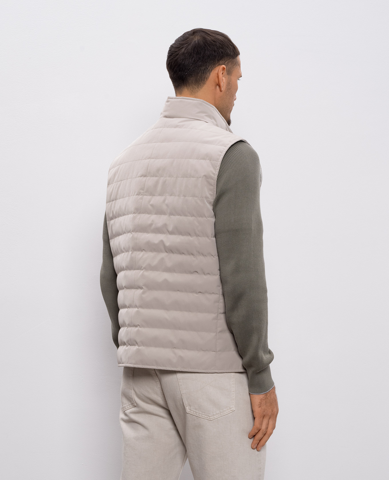 

Beige down vest Brunello Cucinelli