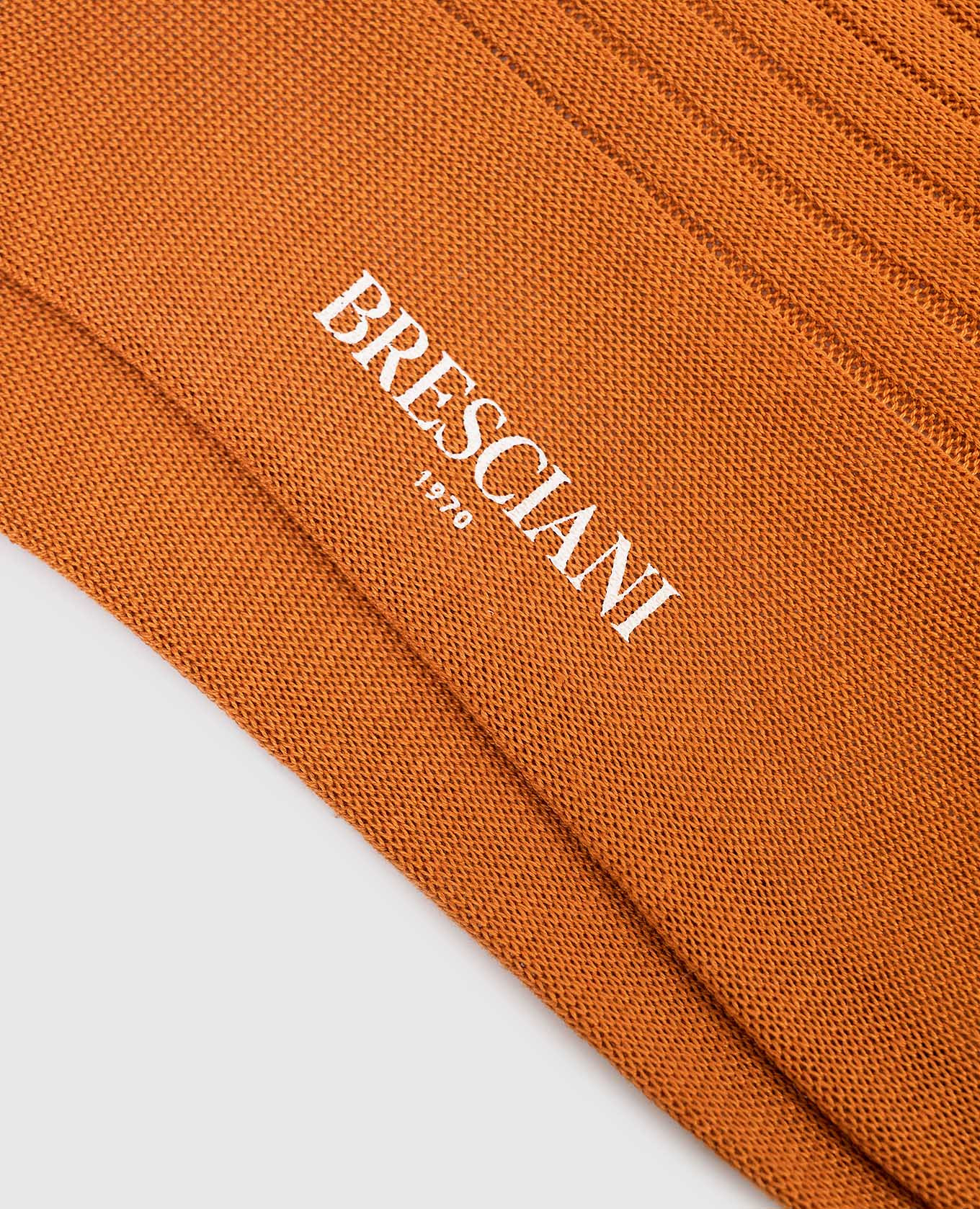 

Brown ribbed socks with logo Bresciani