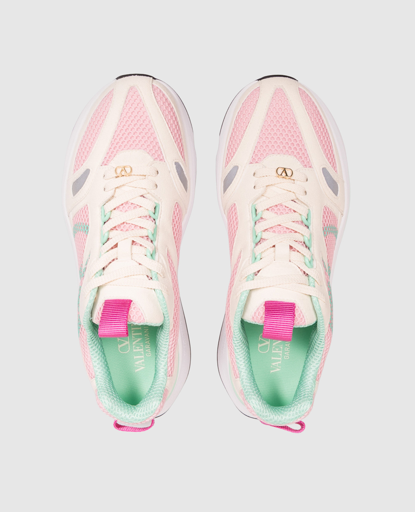 Pink combination sneakers with reflective inserts Valentino 4