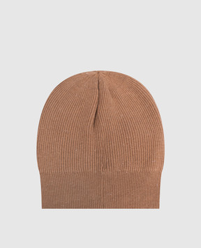 Peserico Brown hat with wool, silk and cashmere S36210F1209095