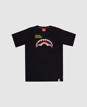 Sprayground Children's black Shark T-shirt SPY1384BLK