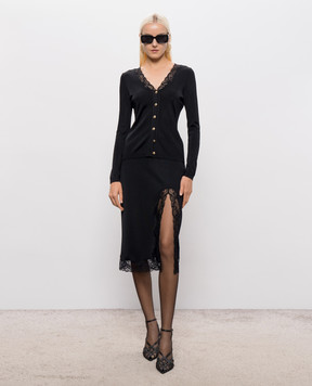 Balmain Black skirt with lace SK0000000082