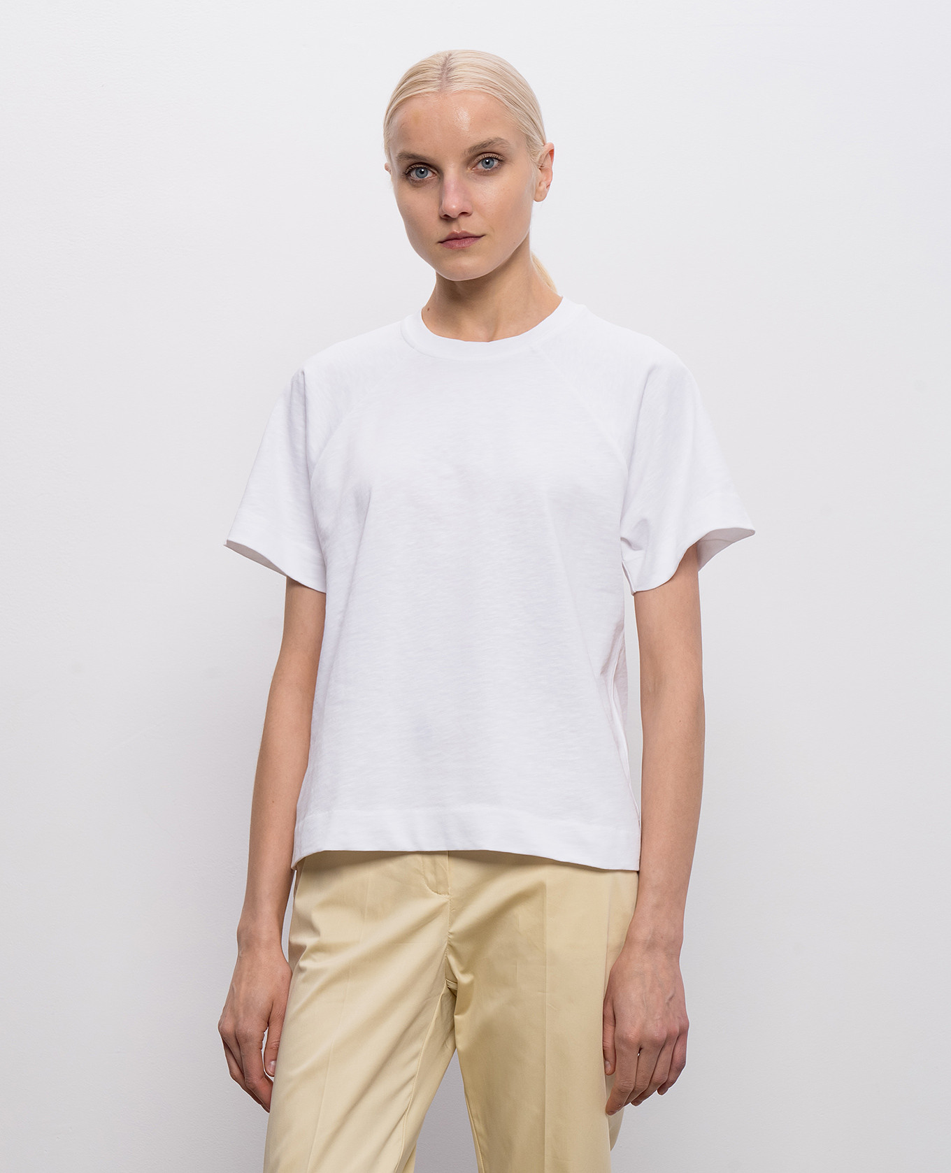 

Oteso white linen straight-cut t-shirt Max & Co