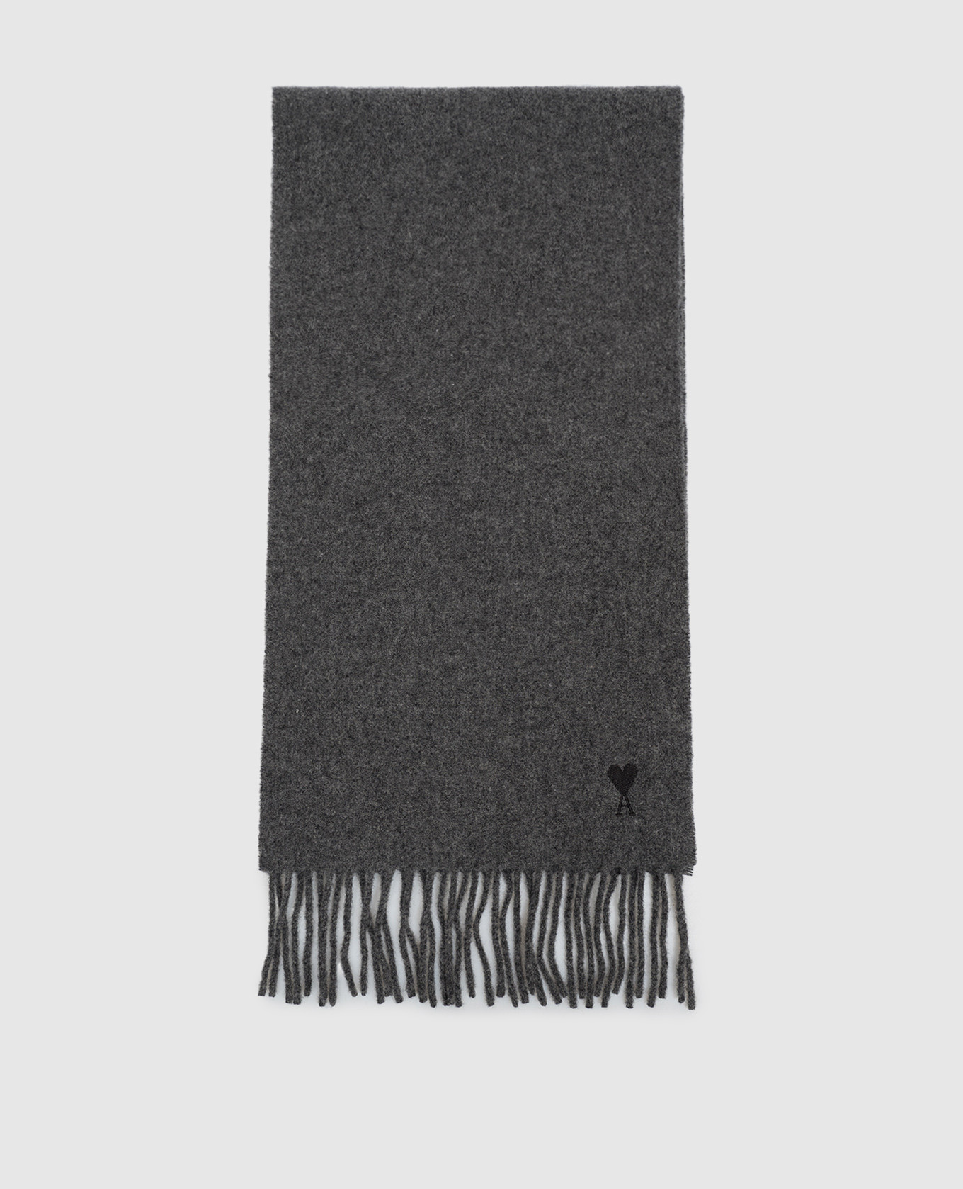 Gray wool scarf