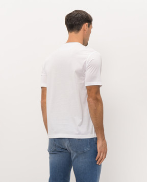Stefano Ricci White T-shirt with logo embroidery MNH6105000TE0001