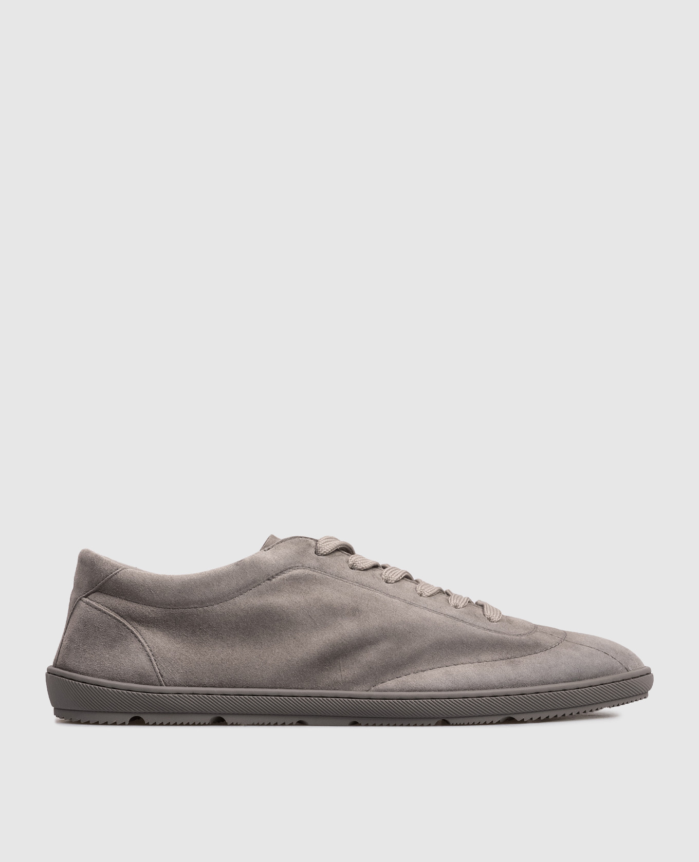 Gray suede sneakers