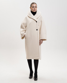 The Row White Regino wool coat 10513W4238