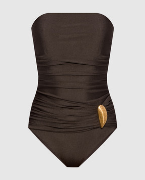 Simkhai Lorena Shell Brown Swimsuit 2269076SW