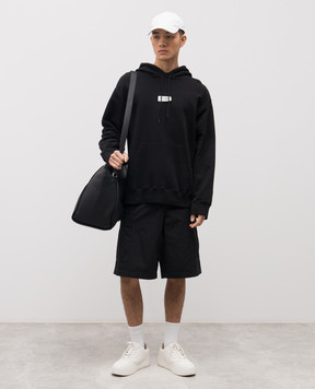Maison Margiela MM6 Black hoodie with logo patch SH0GU0033M25025