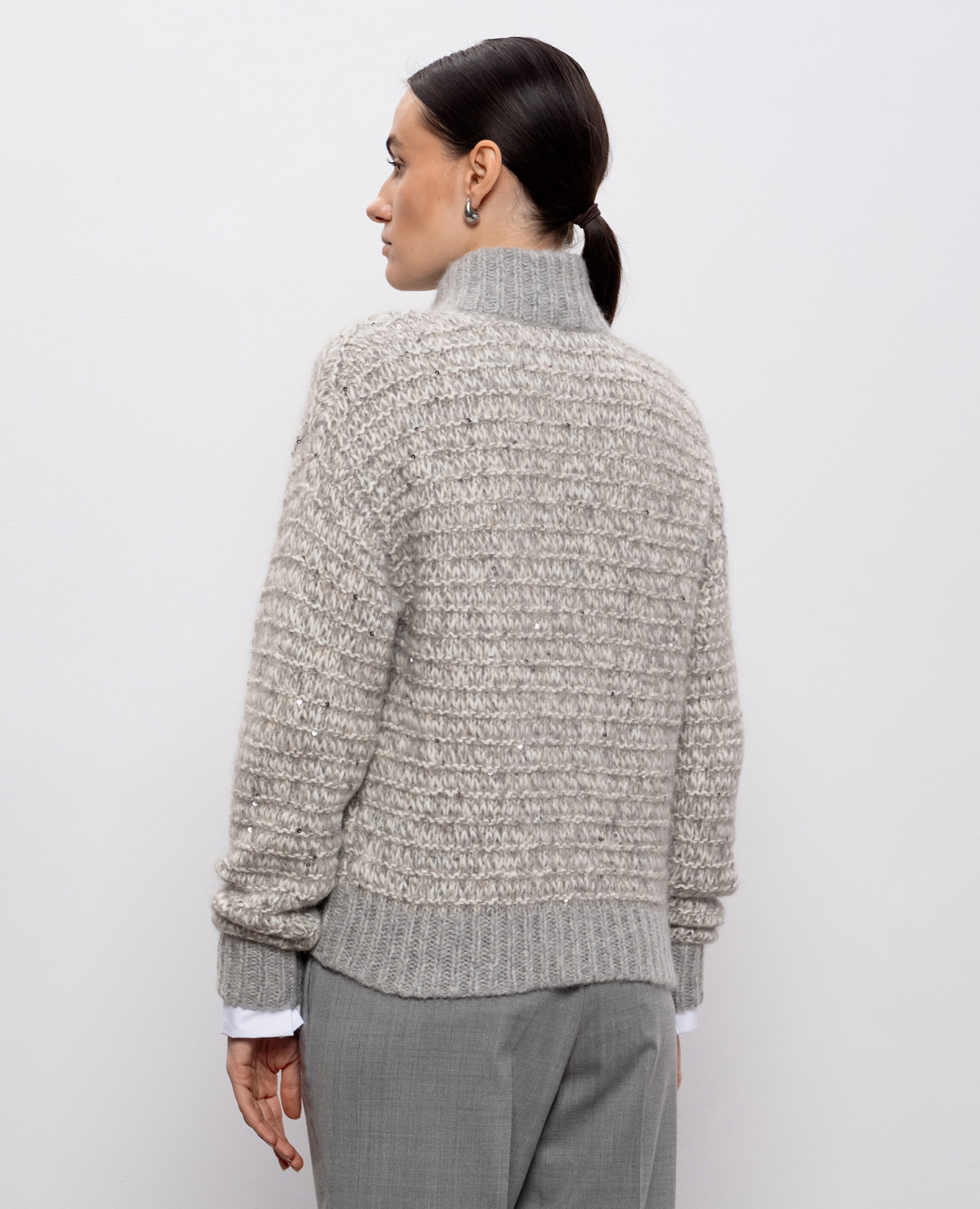 

Gray alpaca wool cardigan Peserico, Grey