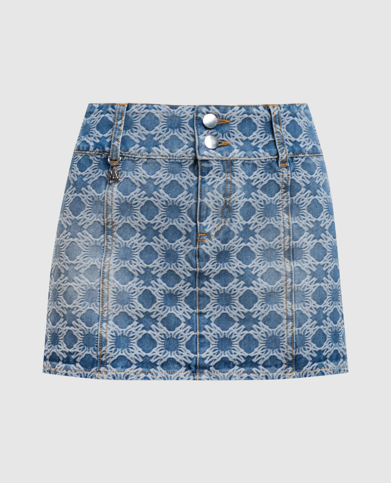 

MA Quad blue denim mini skirt AMIRI, Light blue