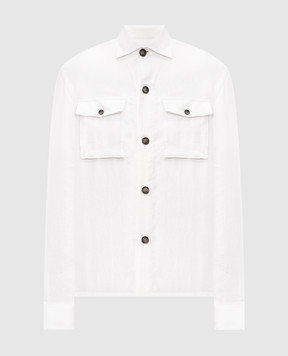 Enrico Mandelli Ivory linen shirt SAHAR26101