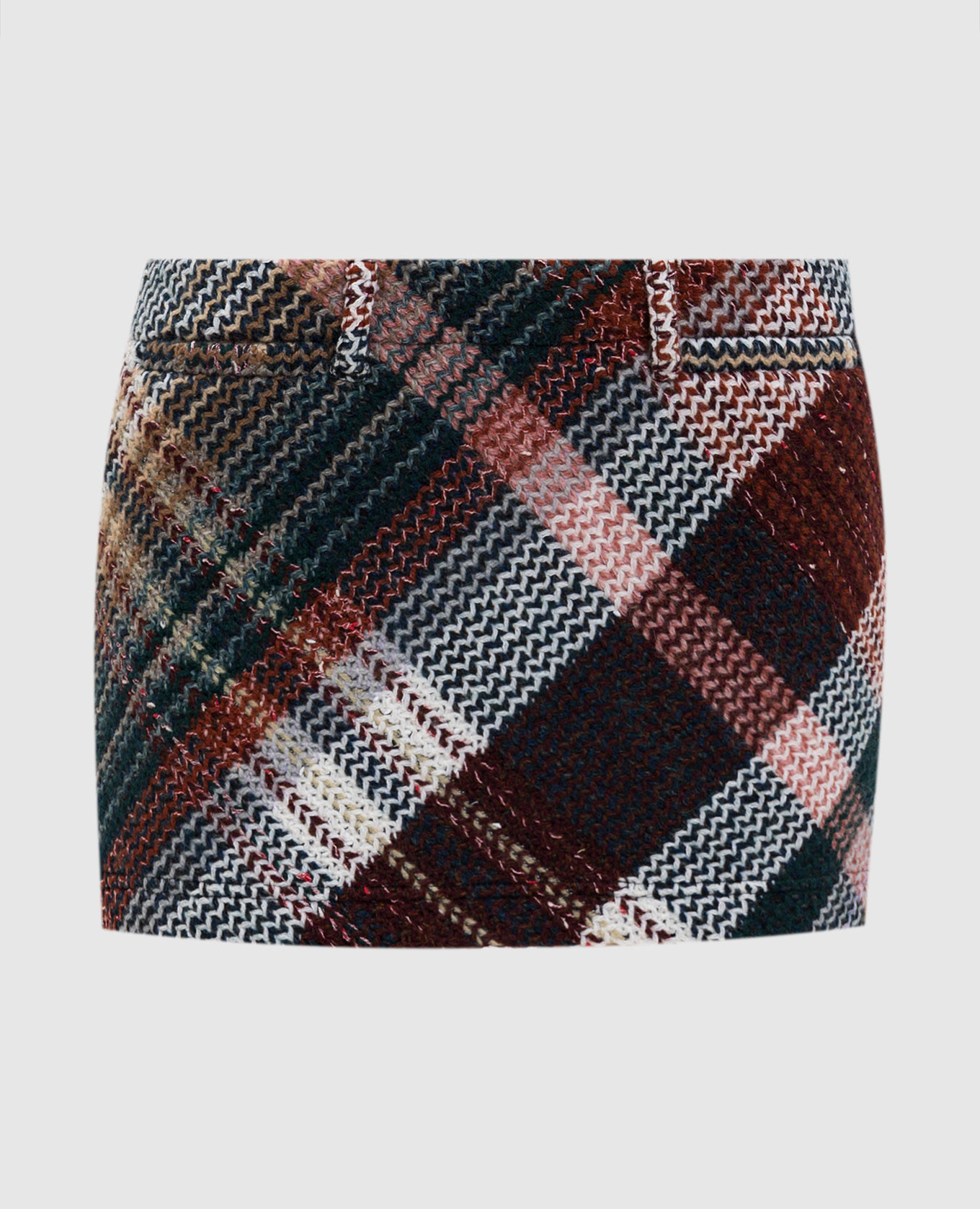

Checked wool mini skirt Missoni, Burgundy