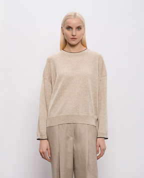 Brunello Cucinelli Beige linen jumper MDT796410