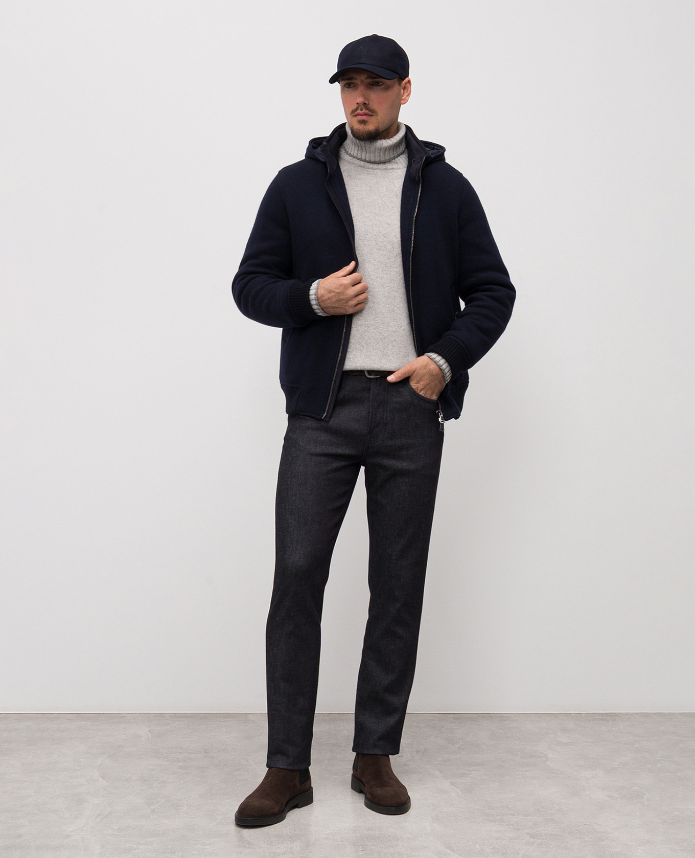 Blue jacket with wool Pini Parma 2