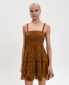 Charo Ruiz Brown mini dress Zeph 263603