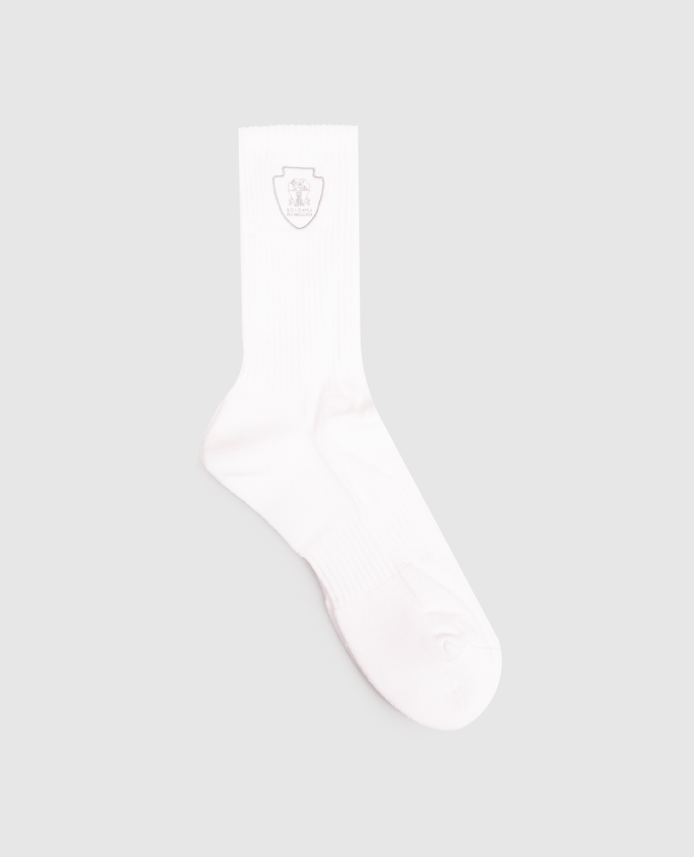White socks with emblem