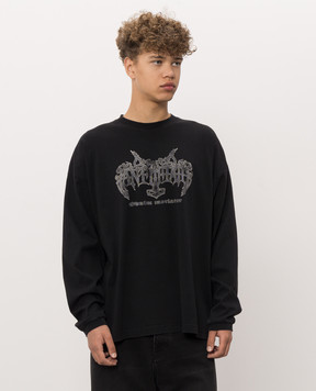 Vetements Black long sleeve with logo print MH27LS202B