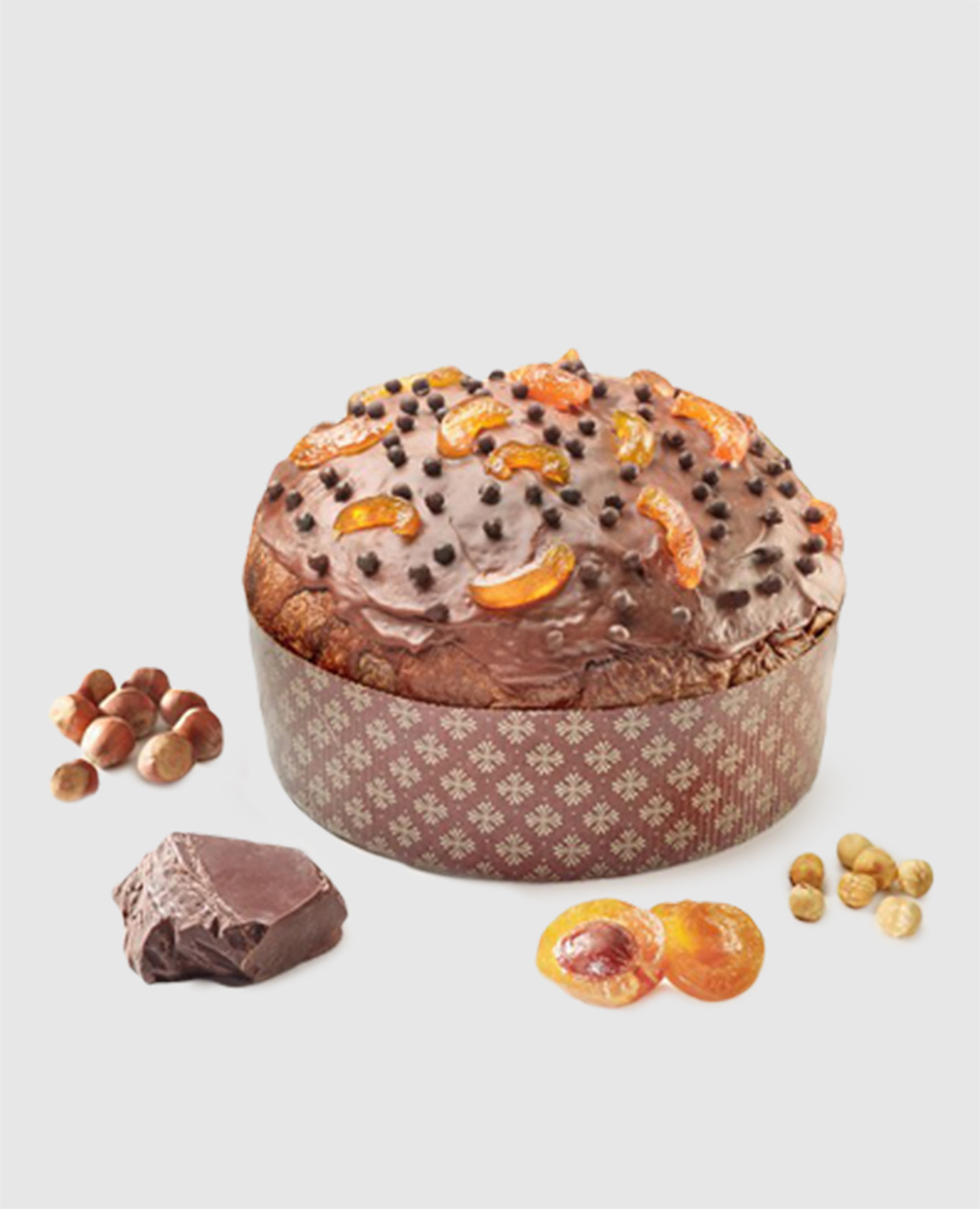 

Chocolate Panettone with Candied Apricots and Vanilla Cioccoloso all'Albicocca e Vaniglia  Sal De Riso, Orange