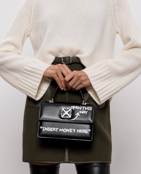 Off-White Black leather Jitney 1.4 bag OWWNP02F26LT01