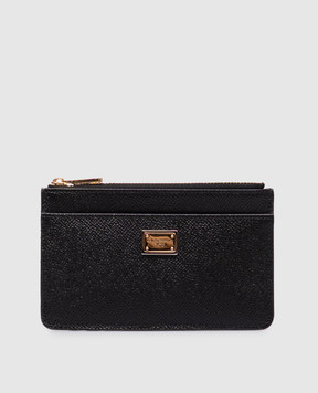 Dolce&Gabbana Black Dauphine leather cardholder BI1261A1001