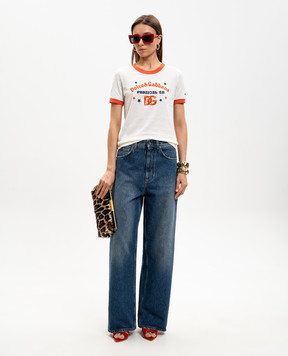 Dolce&Gabbana Ivory T-shirt with print F8N08TGDDNG