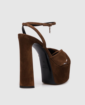 Saint Laurent Brown suede sandals FRANCIANE 86973027D00
