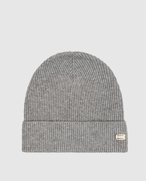 Victoria Beckham Gray wool and cashmere hat 1426KAC007713A