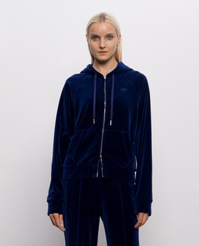 Tom Ford Blue velour sports jacket FLJ072JEX154