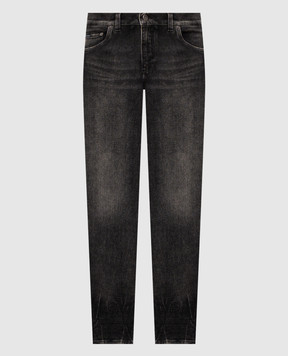 Dolce&Gabbana Grey slim jeans with a distressed effect GY07CDG8ON4