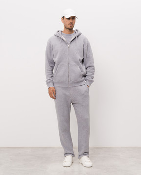 JW Anderson Grey melange T-shirt with monogram embroidery JT0331PG1937
