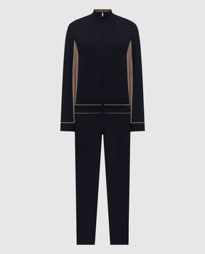 Bertolo Cashmere Blue tracksuit with emblem 9026330025859026340025