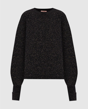 Twinset Black wool and cashmere sweater with lurex 262TP3512