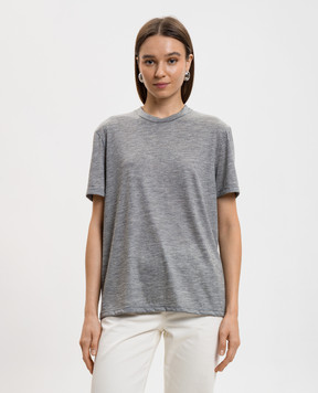The Row Serata grey cashmere T-shirt 10491K703