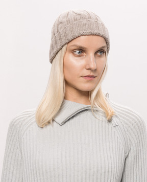 Allude Beige cashmere hat 26511223