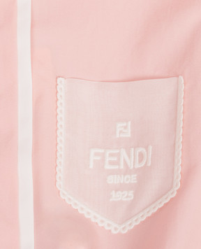 Fendi Children's pink dress with logo embroidery JFB865AEXZ812+